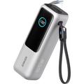Anker 25000mAh Power Bank 165W avec 2 câbles USB-C intégrés - Argent