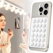 Support de Téléphone à Ventouse Adhésif en Silicone - 10 Pcs. - Blanc